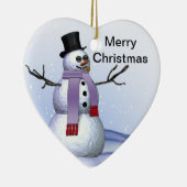 Wil je me prettige kerstversiering ontmoeten? keramisch ornament (Rechts)