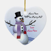 Wil je me prettige kerstversiering ontmoeten? keramisch ornament (Achterkant)