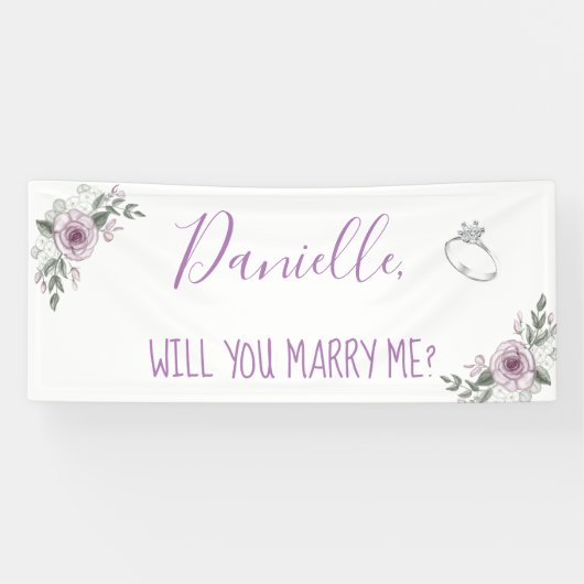 Wil je me Romantic voorstel ondertekenen? Spandoek (Horizontaal)