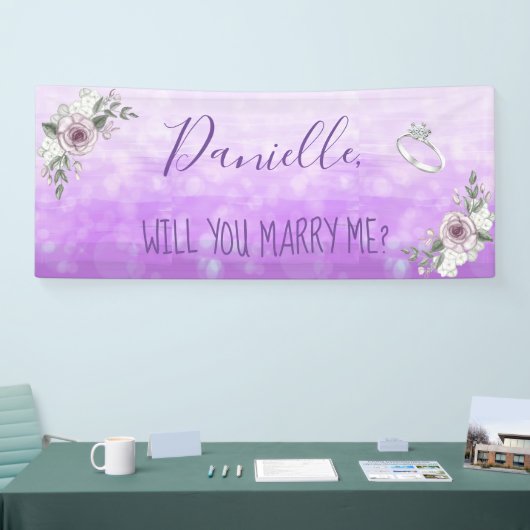 Wil je me Romantic voorstel ondertekenen? Spandoek