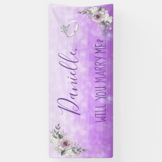 Wil je me Romantic voorstel ondertekenen? Spandoek (Verticaal)