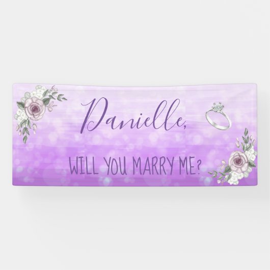 Wil je me Romantic voorstel ondertekenen? Spandoek (Horizontaal)