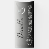 Wil je me Romantic voorstel ondertekenen? Spandoek (Verticaal)