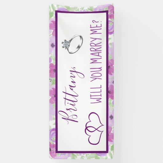 Wil je me Romantic voorstel ondertekenen? Spandoek (Verticaal)