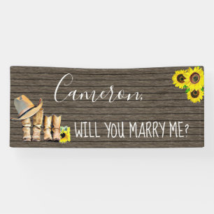 Wil je me Romantic voorstel ondertekenen? Spandoek