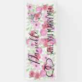 Wil je me Romantic voorstel ondertekenen? Spandoek (Verticaal)