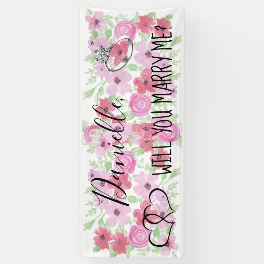 Wil je me Romantic voorstel ondertekenen? Spandoek (Verticaal)