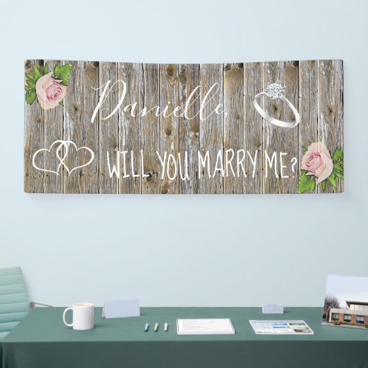 Wil je me Romantic voorstel ondertekenen? Spandoek (Beurs)