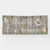 Wil je me Romantic voorstel ondertekenen? Spandoek (Horizontaal)