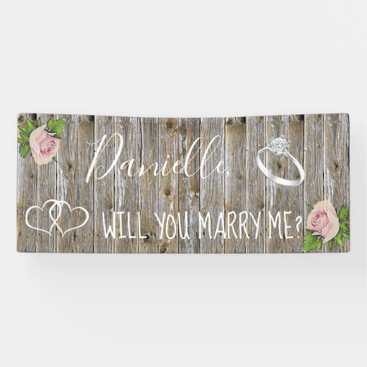 Wil je me Romantic voorstel ondertekenen? Spandoek (Horizontaal)