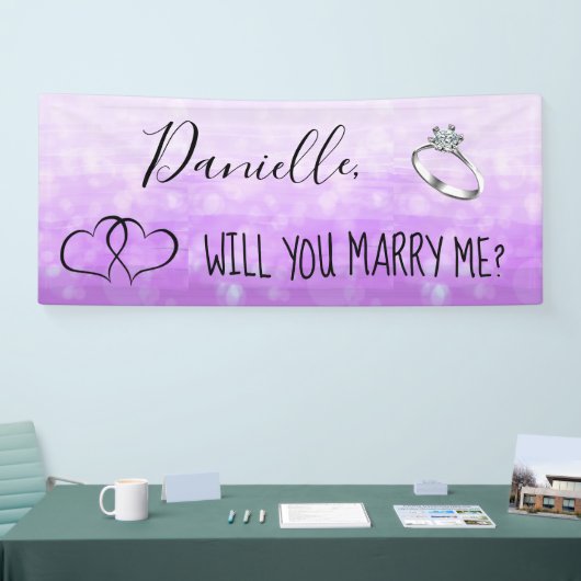 Wil je me Romantic voorstel ondertekenen? Spandoek (Beurs)