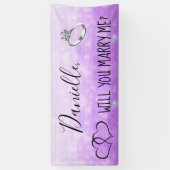 Wil je me Romantic voorstel ondertekenen? Spandoek (Verticaal)