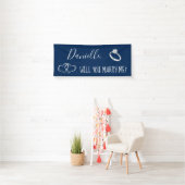Wil je me Romantic voorstel ondertekenen? Spandoek (Insitu)