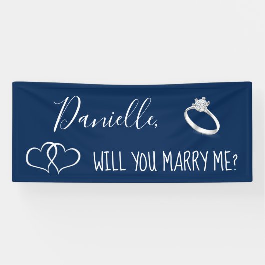 Wil je me Romantic voorstel ondertekenen? Spandoek (Horizontaal)