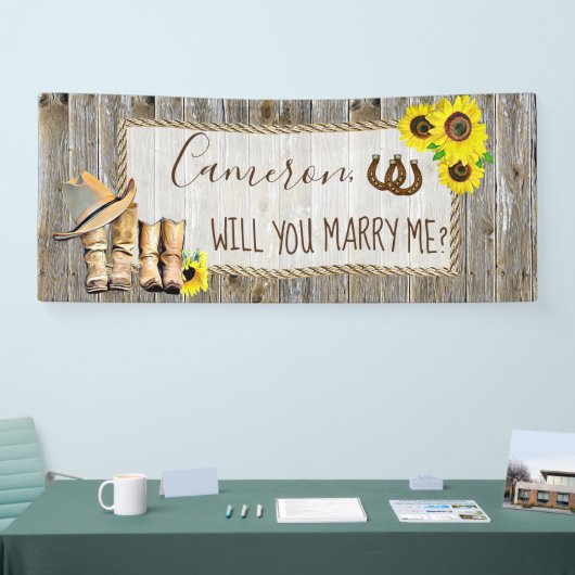 Wil je me Romantic voorstel ondertekenen? Spandoek (Beurs)