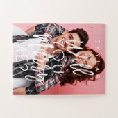 Wil je me Trendy script en aangepaste foto's laten Legpuzzel (Horizontaal)