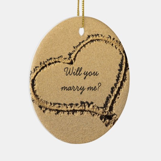 Wil je me trouwen? | Dagvaarding voorstel huwelijk Keramisch Ornament (Rechts)