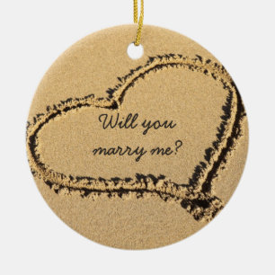 Wil je me trouwen? Dagvaarding voorstel huwelijk Keramisch Ornament