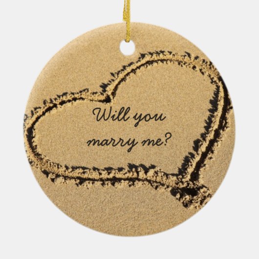 Wil je me trouwen? | Dagvaarding voorstel huwelijk Keramisch Ornament (Achterkant)