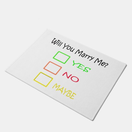 Wil je me trouwen door Shirley Taylor? Deurmat (Schuin)