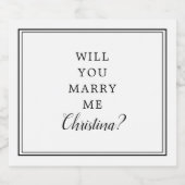 Wil je me trouwen? Etiket voor voedsel en drank (Enkel label)