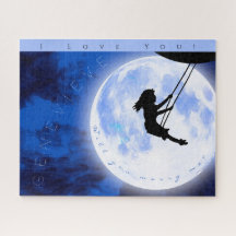 Wil je me trouwen? Girl Swing on Moon
