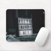 Wil je me trouwen? huwelijksvoorstel Romantisch Muismat (Met muis)