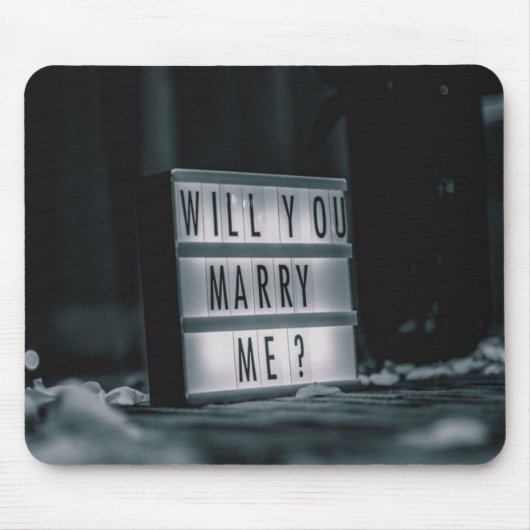Wil je me trouwen? huwelijksvoorstel Romantisch Muismat (Voorkant)