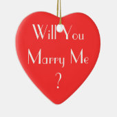 Wil je me trouwen? keramisch ornament (Rechts)