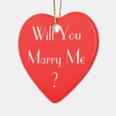 Wil je me trouwen? keramisch ornament (Links)