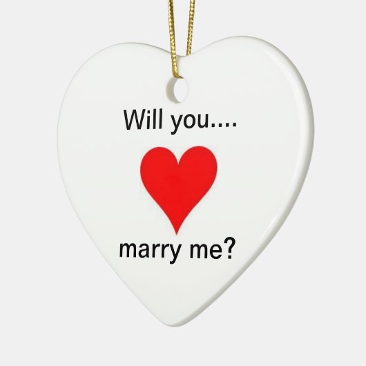 Wil je me trouwen? keramisch ornament (Links)