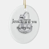 Wil je me trouwen? keramisch ornament (Rechts)
