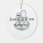 Wil je me trouwen? keramisch ornament (Links)