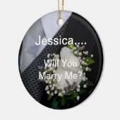Wil je me trouwen? keramisch ornament (Links)