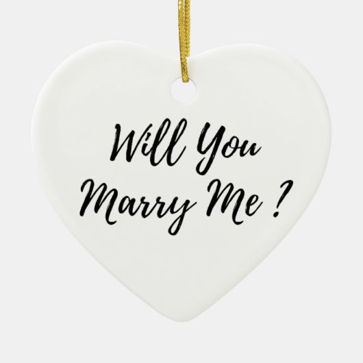 Wil je me trouwen? keramisch ornament (Voorkant)
