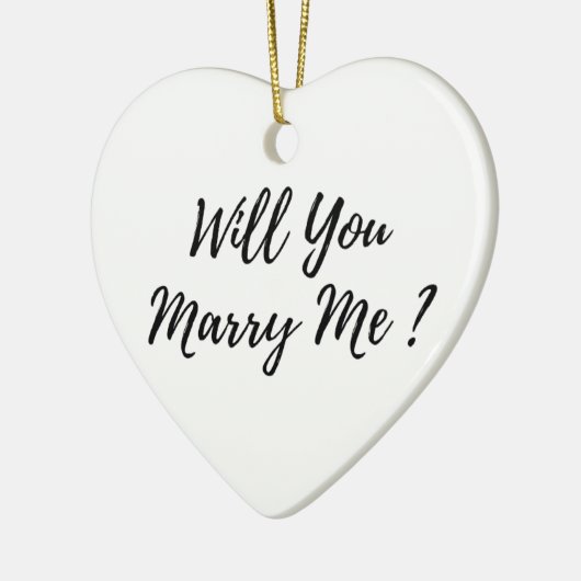 Wil je me trouwen? keramisch ornament (Links)