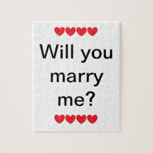 "Wil je me trouwen?" Puzzel