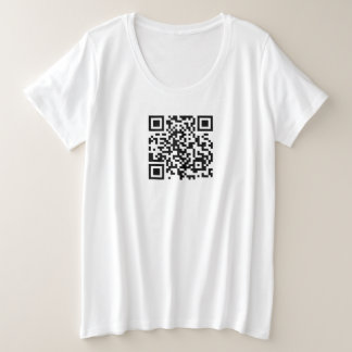 Wil je me trouwen? QR-code Grote Maat T-shirt