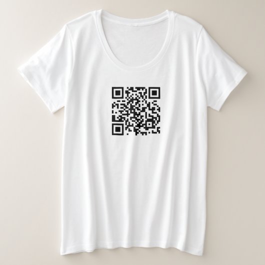 Wil je me trouwen? QR-code Grote Maat T-shirt (Design voorkant)