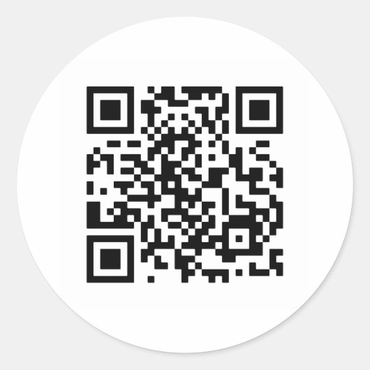 Wil je me trouwen? QR-code Ronde Sticker (Voorkant)