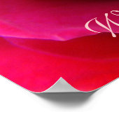 Wil je me trouwen?! Roze rozengedrukte teksten Wed Poster (Hoek)