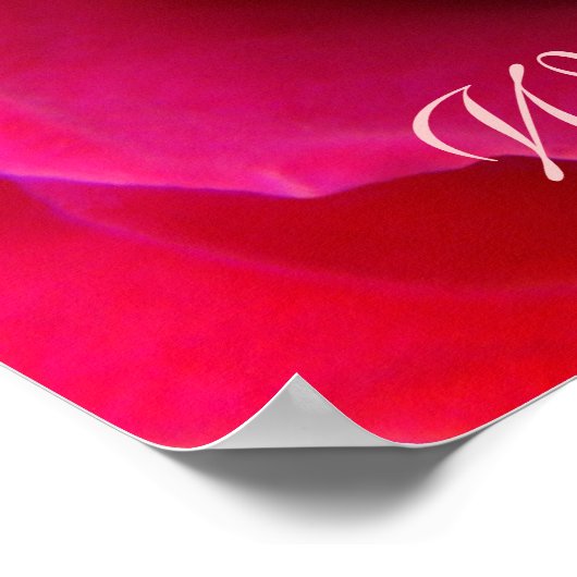 Wil je me trouwen?! Roze rozengedrukte teksten Wed Poster (Hoek)