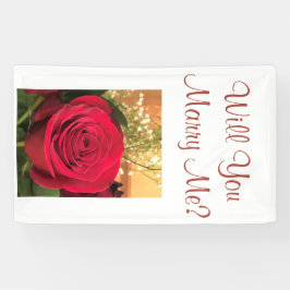 Wil je me trouwen? spandoek