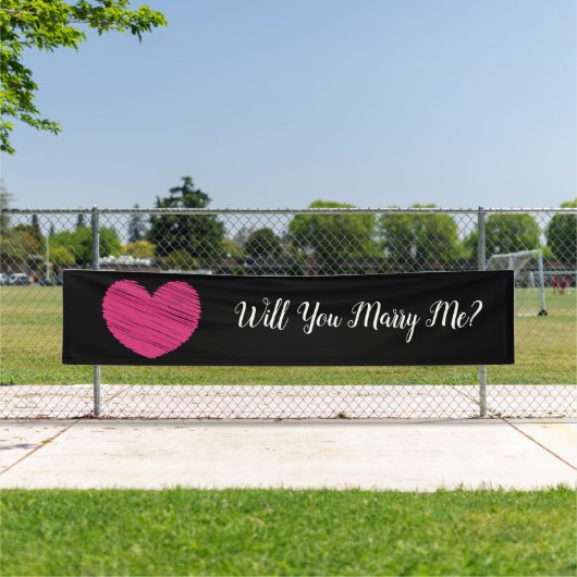 Wil je me trouwen? Spandoek (Insitu)