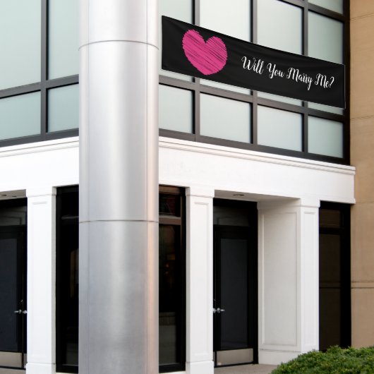 Wil je me trouwen? Spandoek (Buitenkant Gebouw)