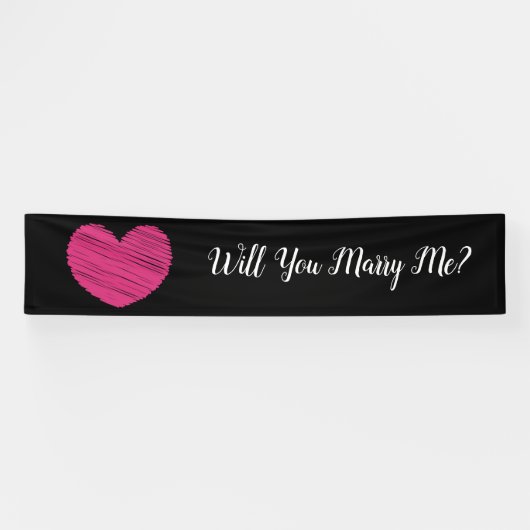 Wil je me trouwen? Spandoek (Horizontaal)