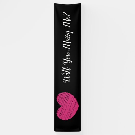 Wil je me trouwen? Spandoek (Verticaal)