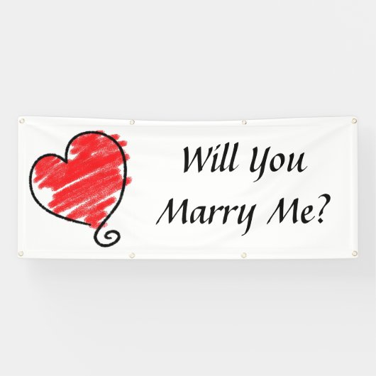 Wil je me trouwen? spandoek (Horizontaal)