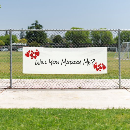 Wil je me trouwen?  spandoek (Insitu)