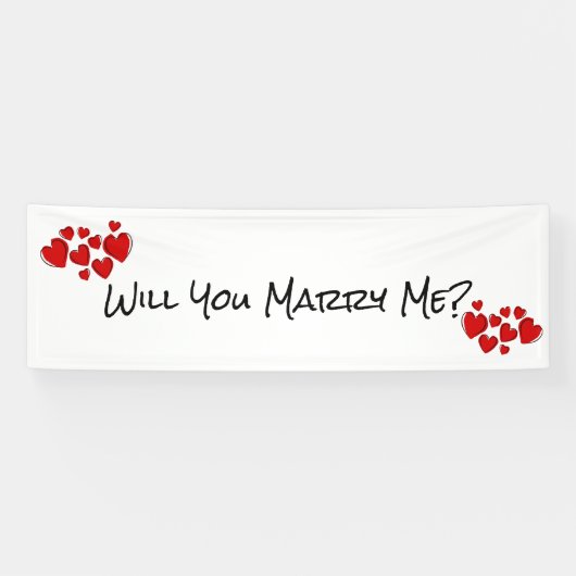 Wil je me trouwen?  spandoek (Horizontaal)